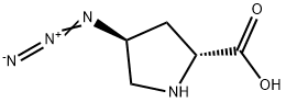 2-Pyrrolidinecarboxylic acid, 4-azido-, (2R,4S)- Structure