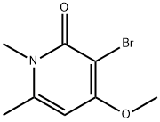 3-Bromo-4-methoxy-1,6-dimethyl-2(1H)-pyridinone 구조식 이미지