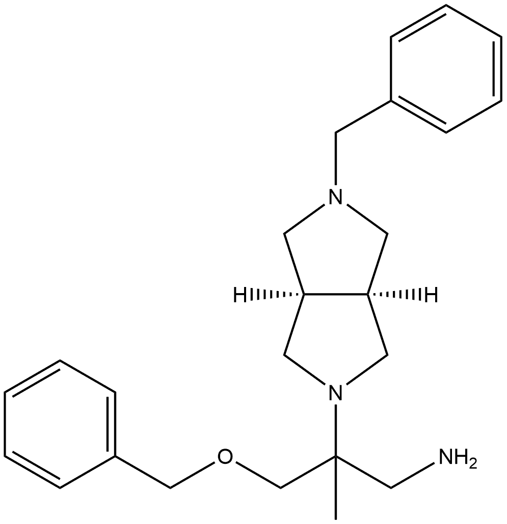 2-[(3aR,6aS)-5-benzyl-octahydropyrrolo[3,4-c]pyrrol-2-yl]-3-(benzyloxy)-2-methylpropan-1-amine Structure