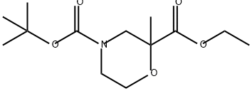 2,4-Morpholinedicarboxylic acid, 2-methyl-, 4-(1,1-dimethylethyl) 2-ethyl ester Structure