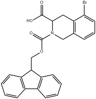 2,3(1H)-Isoquinolinedicarboxylic acid, 5-bromo-3,4-dihydro-, 2-(9H-fluoren-9-ylmethyl) ester 구조식 이미지