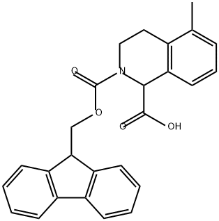 2-{[(9H-fluoren-9-yl)methoxy]carbonyl}-5-methyl-1
,2,3,4-tetrahydroisoquinoline-1-carboxylic acid Structure