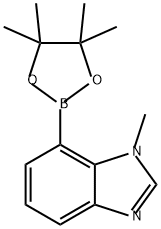 1H-Benzimidazole, 1-methyl-7-(4,4,5,5-tetramethyl-1,3,2-dioxaborolan-2-yl)- 구조식 이미지