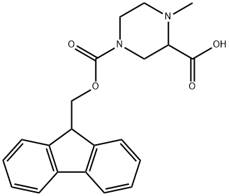 4-{[(9H-fluoren-9-yl)methoxy]carbonyl}-1-methylpiperazine-2-carboxylic acid Structure