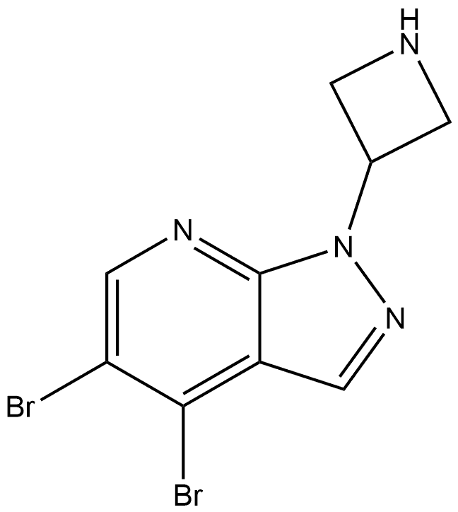 3-{4,5-dibromo-1H-pyrazolo[3,4-b]pyridin-1-yl}azetidine Structure