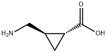 (1R,2R)-2-(Aminomethyl)cyclopropanecarboxylic acid Structure