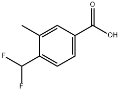 4-(difluoromethyl)-3-methylbenzoic acid Structure