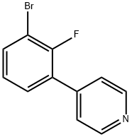 4-(3-Bromo-2-fluoro-phenyl)-pyridine Structure