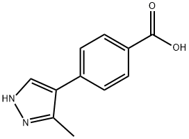 Benzoic acid, 4-(3-methyl-1H-pyrazol-4-yl)- Structure