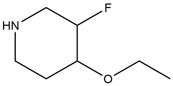 4-ethoxy-3-fluoropiperidine Structure