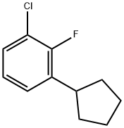 Benzene, 1-chloro-3-cyclopentyl-2-fluoro- 구조식 이미지