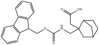 2-{2-[({[(9H-fluoren-9-yl)methoxy]carbonyl}amino)
methyl]bicyclo[2.2.1]heptan-2-yl}acetic acid Structure