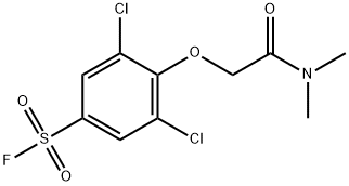 3,5-dichloro-4-[(dimethylcarbamoyl)methoxy]benz
ene-1-sulfonyl fluoride Structure