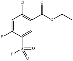 Ethyl 2-chloro-4-fluoro-5-(fluorosulfonyl)benzoate Structure