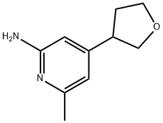 2-Pyridinamine, 6-methyl-4-(tetrahydro-3-furanyl)- Structure