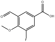 3-Fluoro-5-formyl-4-methoxybenzoic acid Structure