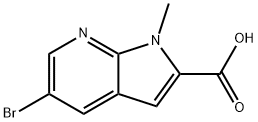 5-bromo-1-methyl-1H-pyrrolo[2,3-b]pyridine-2-carboxylic acid Structure