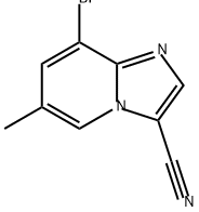 Imidazo[1,2-a]pyridine-3-carbonitrile, 8-bromo-6-methyl- Structure