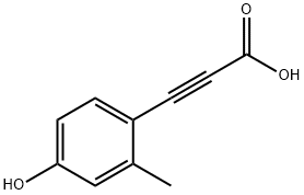 3-(4-Hydroxy-2-methylphenyl)-2-propynoic acid 구조식 이미지