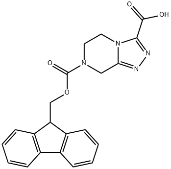 1,2,4-Triazolo[4,3-a]pyrazine-3,7(8H)-dicarboxylic acid, 5,6-dihydro-, 7-(9H-fluoren-9-ylmethyl) ester Structure