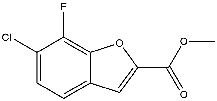 Methyl 6-chloro-7-fluoro-2-benzofurancarboxylate Structure