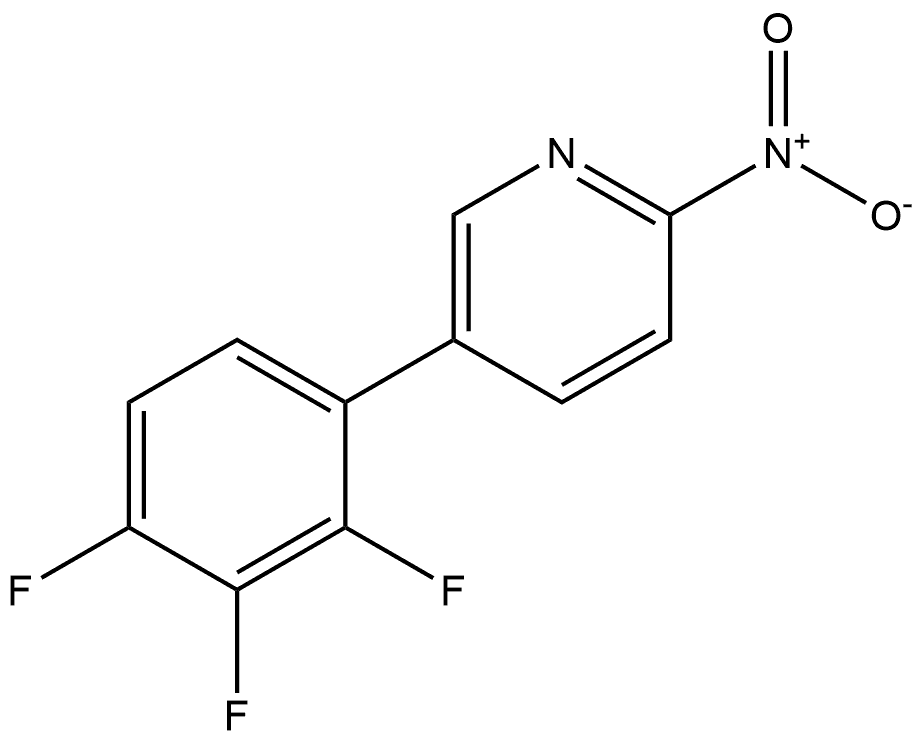 2-nitro-5-(2,3,4-trifluorophenyl)pyridine Structure