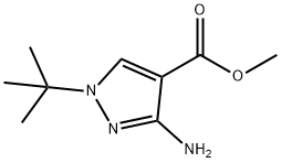 methyl 3-amino-1-(tert-butyl)-1H-pyrazole-4-carboxylate Structure