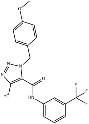 1H-1,2,3-Triazole-5-carboxamide, 4-hydroxy-1-[(4-methoxyphenyl)methyl]-N-[3-(trifluoromethyl)phenyl]- Structure