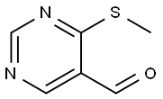 5-Pyrimidinecarboxaldehyde, 4-(methylthio)- 구조식 이미지