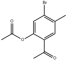 1-[2-(Acetyloxy)-4-bromo-5-methylphenyl]ethanone Structure