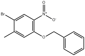 1-Bromo-2-methyl-5-nitro-4-(phenylmethoxy)benzene 구조식 이미지