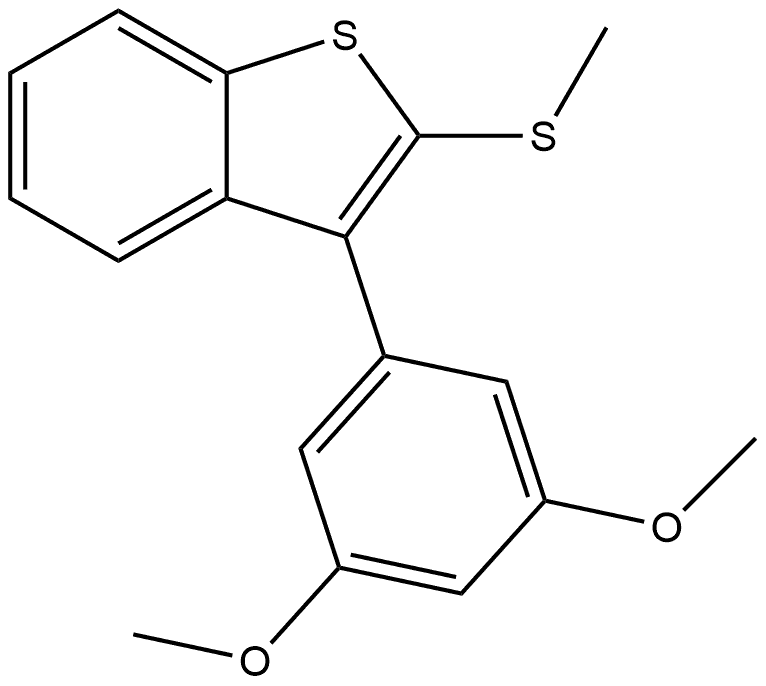 3-(3,5-Dimethoxyphenyl)-2-(methylthio)benzo[b]thiophene Structure