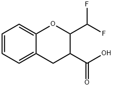 2-(difluoromethyl)-3,4-dihydro-2H-1-benzopyran-3-carboxylic acid, Mixture of diastereomers 구조식 이미지