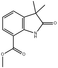 1H-Indole-7-carboxylic acid, 2,3-dihydro-3,3-dimethyl-2-oxo-, methyl ester Structure