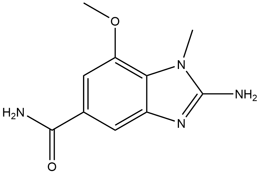 2-Amino-7-methoxy-1-methyl-1H-benzimidazole-5-carboxamide Structure