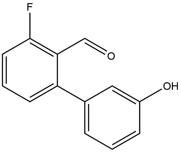 2-fluoro-6-(3-hydroxyphenyl)benzaldehyde Structure