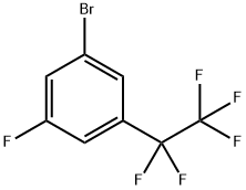 1-bromo-3-fluoro-5-(1,1,2,2,2-pentafluoroethyl)ben
zene Structure