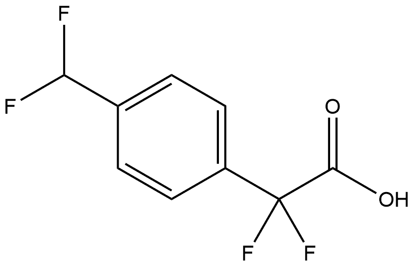 Benzeneacetic acid, 4-(difluoromethyl)-α,α-difluoro- Structure