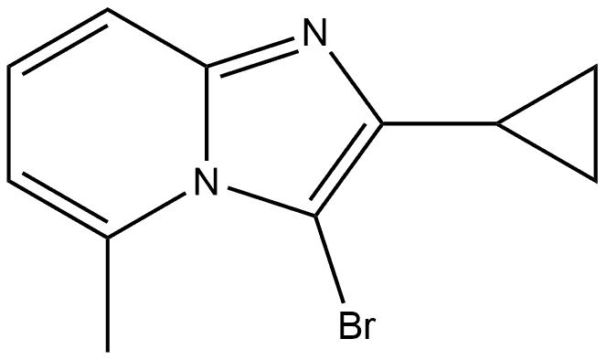3-bromo-2-cyclopropyl-5-methylimidazo[1,2-a]pyridine 구조식 이미지