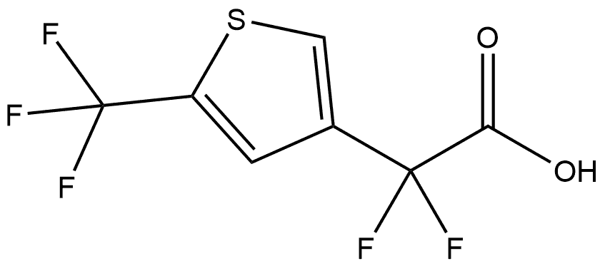 α,α-Difluoro-5-(trifluoromethyl)-3-thiopheneacetic acid 구조식 이미지