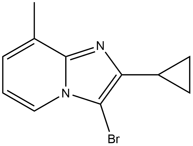 3-bromo-2-cyclopropyl-8-methylimidazo[1,2-a]pyridine 구조식 이미지