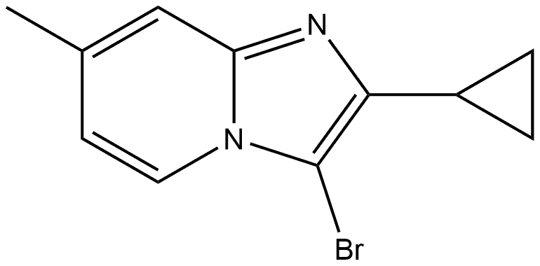 3-bromo-2-cyclopropyl-7-methylimidazo[1,2-a]pyridine Structure