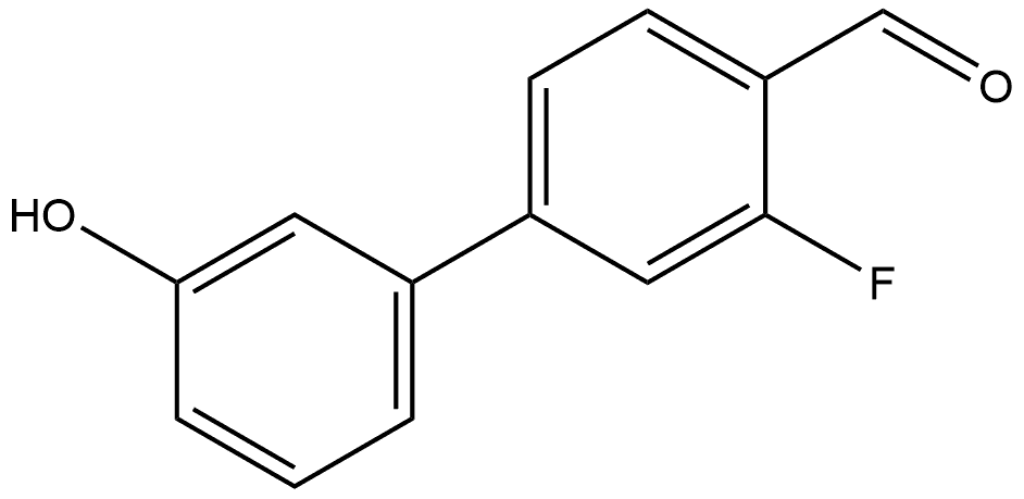 2-fluoro-4-(3-hydroxyphenyl)benzaldehyde Structure