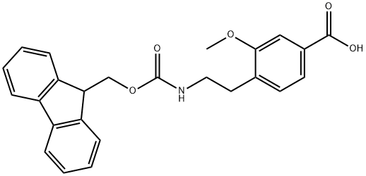 4-[2-({[(9H-fluoren-9-yl)methoxy]carbonyl}amino)e
thyl]-3-methoxybenzoic acid Structure