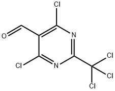 5-Pyrimidinecarboxaldehyde, 4,6-dichloro-2-(trichloromethyl)- 구조식 이미지
