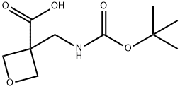 3-({[(tert-butoxy)carbonyl]amino}methyl)oxetane-3-carboxylic acid 구조식 이미지