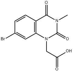 2-(7-bromo-3-methyl-2,4-dioxo-1,2,3,4-tetrahydro quinazolin-1-yl)acetic acid Structure