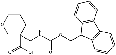 3-[({[(9H-fluoren-9-yl)methoxy]carbonyl}amino)methyl]oxane-3-carboxylic acid Structure