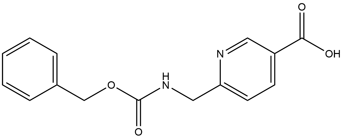 6-(Benzyloxycarbonylamino-methyl)-nicotinic acid 구조식 이미지