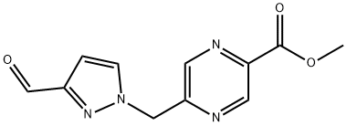 methyl 5-[(3-formyl-1H-pyrazol-1-yl)methyl]pyrazine-2-car boxylate Structure